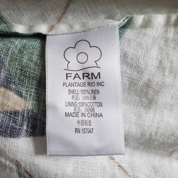 FARM RIO Amazonia Resort Wear Cami Button Front Linen Blend Midi NWT xSmall - Picture 5 of 9